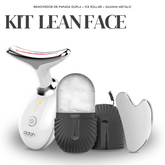 KIT LEAN FACE™  • Removedor de Papada Dupla + Ice Roller + GuaSha Metalic